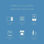 Stasher Premium Silicone Reusable Food Storage Pocket Bags, 2-Pack, Clear + Aqua | Multi-Use Food Storage Bags, Lunch Bag, Travel Containers | BPA Free, Leak-free, Dishwasher-Safe, Eco-friendly, 4 Oz