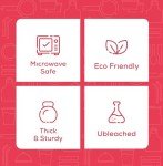 Comfy Package [9 Inch - 125 Pack Paper Plates, 100% Compostable Plates Heavy-Duty - Kraft Biodegradable Plates, Disposable Sugarcane Paper Plates - Brown Unbleached