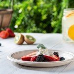 Comfy Package [9 Inch - 125 Pack Paper Plates, 100% Compostable Plates Heavy-Duty - Kraft Biodegradable Plates, Disposable Sugarcane Paper Plates - Brown Unbleached