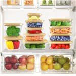 Urban Green Glass Containers with Bamboo Lids, Aitight Storage Container Set of 4, Meal Prep Food Container Set, Oven, Freezer, Microwave Safe, 35oz