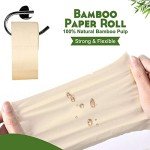 WBM Care Natural Bamboo Toilet Paper, 3-Ply Bath Tissue for Sensitive Skin, Food Grade Standard, 157 Sheets per Roll, Pack of 20 Rolls for a Total 3,140 Sheets