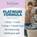 Tru Earth Platinum - Heavy Duty Laundry Detergent Sheets - Up to 128 Loads (64 Sheets), Lilac Breeze Scent - Ultra-Concentrated Strips Formula - Eco-Friendly, Hypoallergenic Travel Laundry Strips