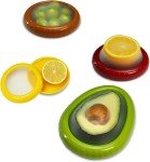 Fruipbox 4 PCS Silicone Fruit and Vegetable Storage,Containers Avocado Saver for Fridge Anti-Oxidation Onion Box Reusable Lemons Holder With Lid Stretch Tomato Keep Fresh
