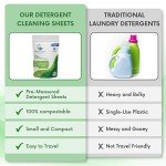 Ecowise Clean, Laundry Detergent Sheets Eco-Friendly Strips, Concentrated Biodegradable Washer Sheets, Fragrance Free, 50 Count (Pack of 1)