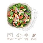 Bentgo Prep 1-Compartment Bowls with Custom Fit Lids - Reusable, Microwaveable, Durable BPA-Free, Freezer and Dishwasher Safe Meal Prep Food Storage Containers - 10 Bowls & 10 Lids (White Stone Tan)