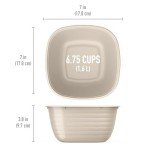 Bentgo Prep 1-Compartment Bowls with Custom Fit Lids - Reusable, Microwaveable, Durable BPA-Free, Freezer and Dishwasher Safe Meal Prep Food Storage Containers - 10 Bowls & 10 Lids (White Stone Tan)