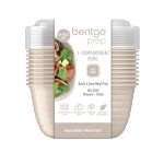 Bentgo Prep 1-Compartment Bowls with Custom Fit Lids - Reusable, Microwaveable, Durable BPA-Free, Freezer and Dishwasher Safe Meal Prep Food Storage Containers - 10 Bowls & 10 Lids (White Stone Tan)