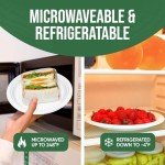 Ask Packaging 100% Compostable 10 Inch Strong Disposable Paper Plates – 150 Pack Heavy-Duty Eco-Friendly Biodegradable White Natural Bagasse Plates for Party Christmas Picnic Home Office