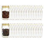 Mason Jar Bags, 40Pcs Reusable Airtight Seal Food Storage Bags ziplock Seal, Leak-Proof Saver Bag for Kitchen, Travel, Camping & Picnics(5 OZ)