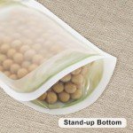 Mason Jar Bags, 40Pcs Reusable Airtight Seal Food Storage Bags ziplock Seal, Leak-Proof Saver Bag for Kitchen, Travel, Camping & Picnics(5 OZ)