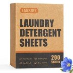 Laundry Detergent Sheets - 200 Loads Fresh Linen Scent Washing Strips, Compact Lightweight Liquidless Eco-Friendly Hypoallergenic Portable Soap for Save Space and Travel