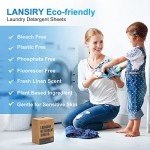 Laundry Detergent Sheets - 200 Loads Fresh Linen Scent Washing Strips, Compact Lightweight Liquidless Eco-Friendly Hypoallergenic Portable Soap for Save Space and Travel