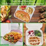 Perfectware 100% Compostable 3 Comp Take Out Food Containers 9x9. 25 Containers, Natural Disposable Bagasse, Eco-Friendly Biodegradable Made of Sugar Cane, Green (PW3comptbagasse-25ct)