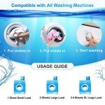 Laundry Detergent Sheets - 200 Loads Fresh Linen Scent Washing Strips, Compact Lightweight Liquidless Eco-Friendly Hypoallergenic Portable Soap for Save Space and Travel