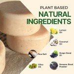 BeEcoful Zero Waste Natural Dish Soap Bar (Pack of 3) - Vegan Dishwashing Block, Eco-friendly with Plastic-Free Packaging, Sustainable Organic Ingredients