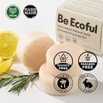 BeEcoful Zero Waste Natural Dish Soap Bar (Pack of 3) - Vegan Dishwashing Block, Eco-friendly with Plastic-Free Packaging, Sustainable Organic Ingredients