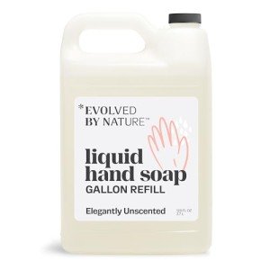 Evolved By Nature Liquid Hand Soap Refill, 128 Oz, Unscented, Biodegradable Formula