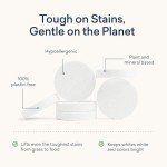 BLUELAND Laundry Detergent Tablets, 120 Count, Plastic-Free Eco-Friendly Pods, Sheets, Liquid Alternative - Fragrance Free and Clear, Natural, Gentle