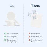 BLUELAND Laundry Detergent Tablets, 120 Count, Plastic-Free Eco-Friendly Pods, Sheets, Liquid Alternative - Fragrance Free and Clear, Natural, Gentle