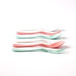 Knork Eco Togo Ware Reusable Bamboo 6 Piece Plant-Based Utensil Lunch Pack, Multi