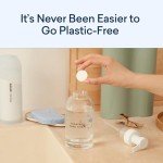 BLUELAND Hand Soap Starter Set, 1 Refillable Glass Foaming Hand Soap Dispenser with 4 Refill Tablets, Variety Scents, 4 x 9 Fl oz