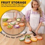 Lovfult Onion Storage and Avocado Saver - 4-Piece Set Silicone Fruit Storage Box, Multifunctional and Perfect for Lemons, Cheese, Tomatoes, Potatoes, Garlic