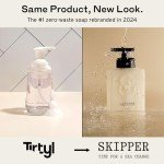 Tirtyl Skipper Foaming Hand Soap Tablet Refills - 12 Pack - 96 fl oz total (12x 8 fl oz) - Rebranded - Compostable Packaging - Vanilla, Coconut & Chai