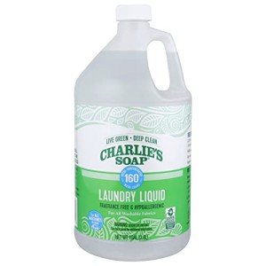 Charlie’s Soap Laundry Liquid (160 Loads, 1 Pack) Natural Deep Cleaning Hypoallergenic Laundry Detergent – Eco-Friendly, Safe and Effective