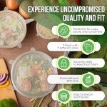 Reusable Silicone Stretch Lids for Food Storage in Fridge - Elastic Heat-Resistant Bowl Covers, Cups, Cans, Jars - Universal Food Grade Lid for Round and Rectangle Containers - Dishwasher Safe -7 Pack