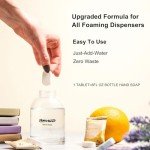 flowcheer Foaming Hand Soap Tablet Refills-5 Sample Pack Hand Wash Tablets, Zero Waste Eco Friendly Cleaning Supplies-Fills 5 X 8 fl oz Refillable Foam Dispenser(40 Fl oz total)