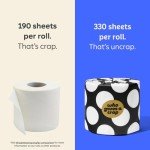 Who Gives A Crap 100% Bamboo Toilet Paper, 16 Rolls, 3 Ply, 330 Sheets, Long, Strong & Soft Toilet Tissue, Sustainable, Biodegradable, Renewable, Tree Free Bathroom Tissue Made with Bamboo Fibers