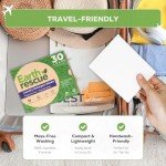 Earth Rescue Laundry Detergent Sheets - Up To 60 Loads (30 Sheets) - Unscented, Hypoallergenic, Concentrated Liquidless Dry Laundry Detergent, Ideal For Sensitive Skin, Eco Friendly - Fragrance Free