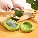 Avocado Saver For Fridge, Set Of 4 Reusable Silicone Food Storage Container, Anti Oxidation Fresh Pod Food Storage for Fresh Fruit and Vegetalbe-Ideal For Garlic, Onions, Lemens And Potatoes