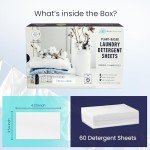 ECOFRIENDS Plant-Based Laundry Sheets – Biodegradable, Eco-Friendly, Sustainable, Plastic-Free, 60 Pack, Travel-Friendly, Powerful Cleaning – Fresh Linen Scent