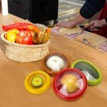 4 Pieces Set Avocado Saver, Onion Silicone Storage, Half Cut Fruit Containers - Reusable Kitchen Gadgets for Fridge - Food Huggers for Cheese, Vegetable, Tomato Holder, Lemon Fresh Stretch Pods Keeper