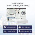 ECOFRIENDS Plant-Based Laundry Sheets – Biodegradable, Eco-Friendly, Sustainable, Plastic-Free, 60 Pack, Travel-Friendly, Powerful Cleaning – Fresh Linen Scent