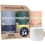 Eco-Friendly Bamboo Toilet Paper, 12 Double Rolls