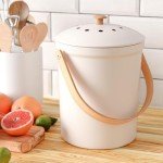 Stylish Smell-Proof Kitchen Compost Bin - 1.1 Gallon