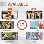 Outsunny Tumbling Compost Bin Outdoor 360° Dual Chamber Rotating Composter 43 Gallon, Orange