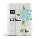 365 by Whole Foods Market, 100% Recycled Bath Tissue, Ultra-Strong, 260 Sheets per Roll, 24 Count