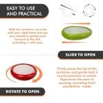 Avocado Saver & Onion Storage, Set of 4 BPA-Free Silicone Food Storage Containers, Reusable Fruit and Veggie Savers, Fresh Pods for Food, Perfect for Tomato Holder, Garlic, Lemon & More