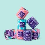 Bim Bam Boo Bamboo Toilet Paper 2 Ply - Sustainable Toilet Tissue - 8 Double Rolls, 320 Sheets Per Roll - Septic Safe - Plastic Free