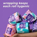 Bim Bam Boo Bamboo Toilet Paper 2 Ply - Sustainable Toilet Tissue - 8 Double Rolls, 320 Sheets Per Roll - Septic Safe - Plastic Free