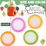 Yomarket 4pcs Silicone Fruit Storage Containers, Reusable Fresh Food Savers Fruit and Vegetable Anti-Oxidation Storage Box for Refrigerator, Silicone Veggie Keepers for Avocado, Tomato, Onion, Lemon