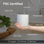 Essentials Bamboo Toilet Paper | Organic Ultra Soft | Extra Thick 3 Ply | Chemical Free Tissue Paper | Non Toxic & PFAS Free | Sustainable Septic Safe | 350 Sheets | 12 Pack by GoTo Wipes