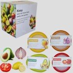 Reusable Silicone Food Savers – 4PCS BPA-Free Fridge Storage Pods for Avocado, Lemon, Onion & Tomato – Eco-Friendly Fruit & Vegetable Keepers for Freshness & Waste Reduction