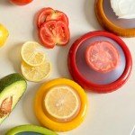 Reusable Silicone Food Savers – 4PCS BPA-Free Fridge Storage Pods for Avocado, Lemon, Onion & Tomato – Eco-Friendly Fruit & Vegetable Keepers for Freshness & Waste Reduction