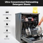 Lucent Globe Dishwasher Dishwashing Detergent Sheets, Dish Soap & Dishwashing Tablets Alternative. Plant-Based, Eco-Friendly, Fully Biodegradable, Lemon Scent & Plastic Free Packaging (80 Sheets)