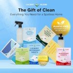 Lucent Globe Dishwasher Dishwashing Detergent Sheets, Dish Soap & Dishwashing Tablets Alternative. Plant-Based, Eco-Friendly, Fully Biodegradable, Lemon Scent & Plastic Free Packaging (80 Sheets)