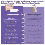 CROS 180 Loads Laundry Detergent Sheets Fresh Lavender Scent, for Travel, Home, Apartment,Dorm, Laundry Detergent Strips Eco Friendly, Hypoallergenic, Liquidless Washing Supplies